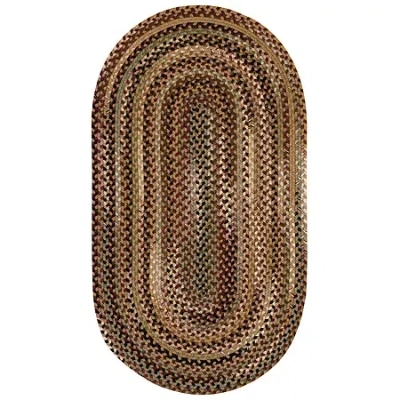 Capel Inc. Bangor Concentric Braided Oval Rugs In Sand