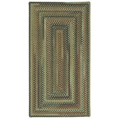 Capel Inc. Bangor Concentric Braided Rectangular Rugs In Green