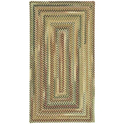 Capel Inc. Bangor Concentric Braided Rectangular Rugs In Yellow