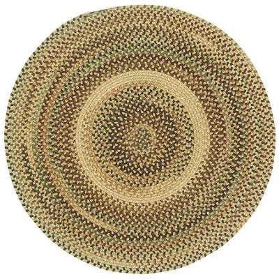 Capel Inc. Bangor Concentric Braided Round Rugs In Yellow