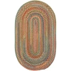 Capel Inc. Capel American Traditions Braided Wool 27"x46" Indoor Oval Accent Rug In Yellow