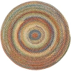 Capel Inc. Capel American Traditions Braided Wool 7'x7' Indoor Round Area Rug In Yellow