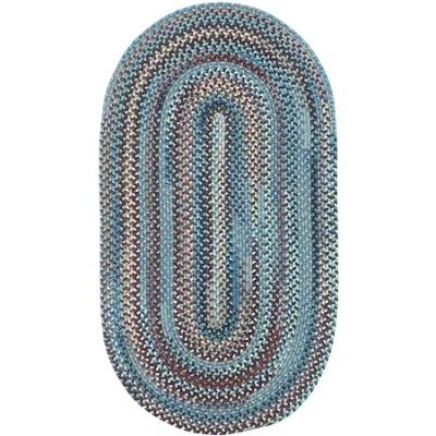 Capel Inc. Capel American Traditions Braided Wool Indoor Oval Area Rug In Blue