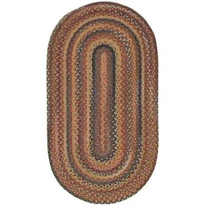 Capel Inc. Capel American Traditions Braided Wool Indoor Oval Area Rug In Brown
