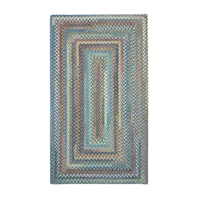 Capel Inc. Capel American Traditions Braided Wool Indoor Rectangular Area Rug In Blue