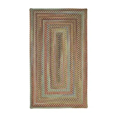 Capel Inc. Capel American Traditions Braided Wool Indoor Rectangular Area Rug In Yellow