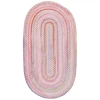 Capel Inc. Capel Baby's Breath Oval Braided Rug In Pink
