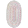 Capel Inc. Capel Baby's Breath Oval Braided Rug In White