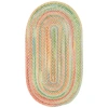 Capel Inc. Capel Baby's Breath Oval Braided Rug In Yellow
