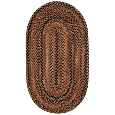 Capel Inc. Capel Manchester Reversible Braided Oval Rug In Brown