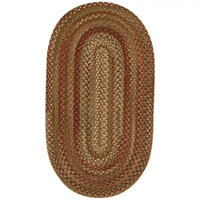 Capel Inc. Capel Manchester Reversible Braided Oval Rug In Red