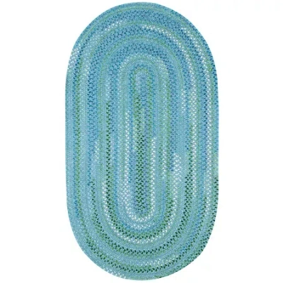 Capel Inc. Capel Waterway Reversible Braided Oval Rug In Blue