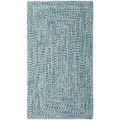 Capel Inc. Sea Pottery Concentric Braided Rectangular Rugs In Blue