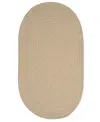Capel Naturelle 0379 2'x8' Oval Runner Area Rug In Tan,beige