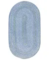 Capel Sailor Boy Oval Braid 5' X 8' Area Rug In Transparent