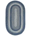 Capel Sturbridge 0223 2'x8' Oval Runner Area Rug In Ocean