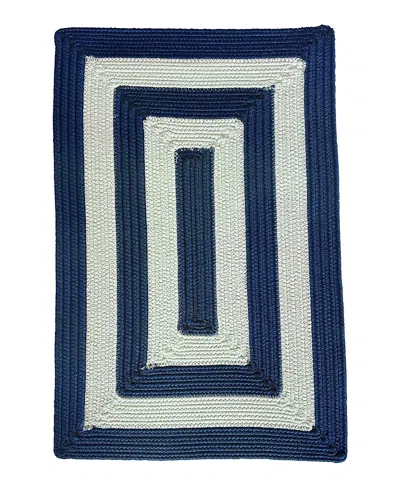 Capel Timeless Indoor/outdoor 0160q Concentric Area Rug 5'0x8'0 In Blue