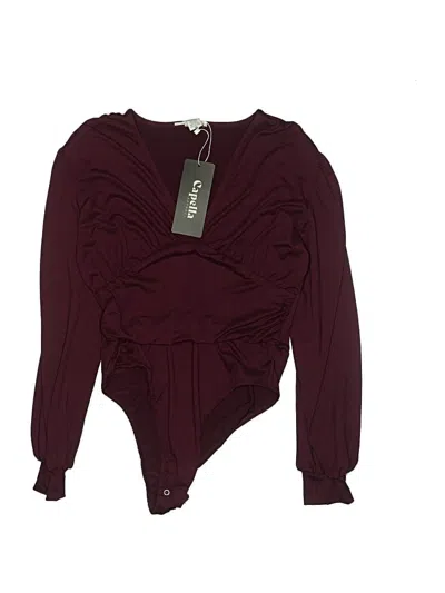 Pre-owned Capella Apparel Bodysuit In Burgundy