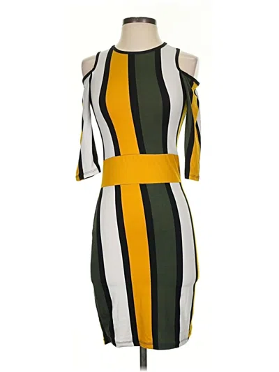 Pre-owned Capella Apparel Cocktail Dress In Yellow
