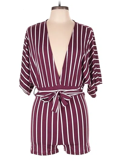Pre-owned Capella Apparel Romper In Burgundy