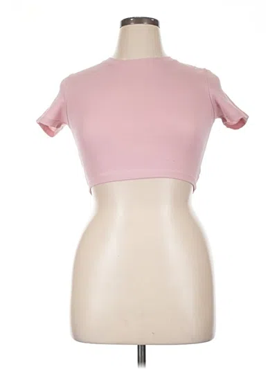 Pre-owned Capella Apparel Short Sleeve Turtleneck In Pink
