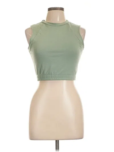 Pre-owned Capella Apparel Tank Top Green Halter Neckline Tops