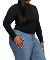 Capella Mock Neck Top - Plus In Black