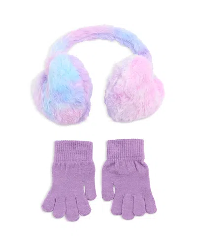 Capelli Kids' Allover Multi Faux Fur Earmuff & Gloves Set