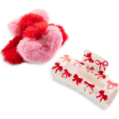 Capelli New York Kids'  2-pack Assorted Claw Clips In Pink