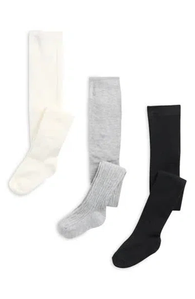 Capelli New York Babies'  3-pack Cable Knit Sweater Tights In Multi