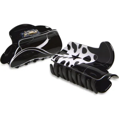 Capelli New York Kids'  Assorted 2-pack Western Claw Clips In Black