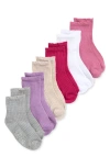 Capelli New York Assorted 6-pack Rib Crew Socks In Animal Print