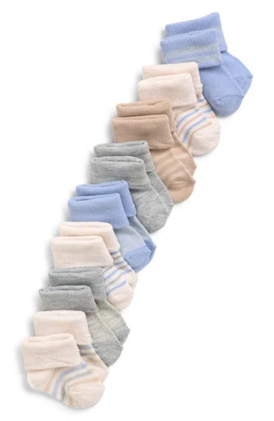 Capelli New York Kids'  Assorted 8-pack Marled Cuffed Crew Socks In Multi