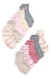 Capelli New York Bows Assorted 10-pack Crew Socks In Multi