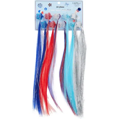 Capelli New York Kids' 10-pack Americana Faux Hair Extension Clips
