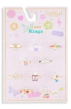 Capelli New York Kids' 10-pack Assorted Ring Set In Gold Multi