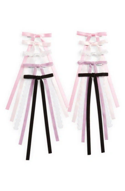 Capelli New York Kids' 10-pack Bow Clips In Pink Combo