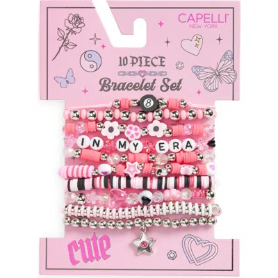 Capelli New York Kids' 10-pack In My Era Assorted Beaded Bracelets In Multi