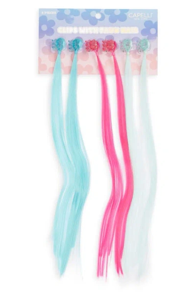 Capelli New York Kids' 10-pack Mini Faux Hair Clips In Pink Combo