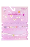 Capelli New York Kids' 10-piece Smiley Ring & Choker Set In White Multi