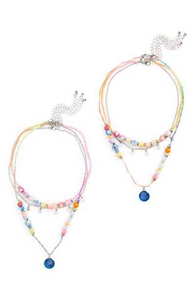 Capelli New York Kids' 2-pack Layered Mood Necklaces In Multi