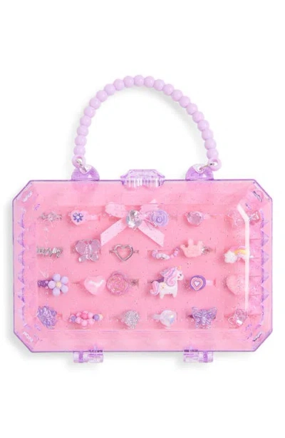Capelli New York Kids' 24-piece Case Ring Set In Purple