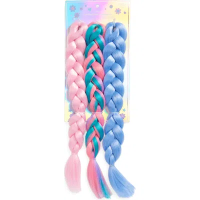 Capelli New York Kids' 3-pack Braided Faux Hair Extensions In Multi