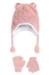 Capelli New York Kids' 3d Bear Earflap Hat & Gloves Set In Brown