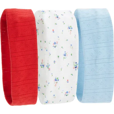 Capelli New York Kids' 3-pack Floral Americana Fabric Headbands In Multi