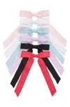 CAPELLI NEW YORK KIDS' 6-PACK RUFFLE BOW CLIPS