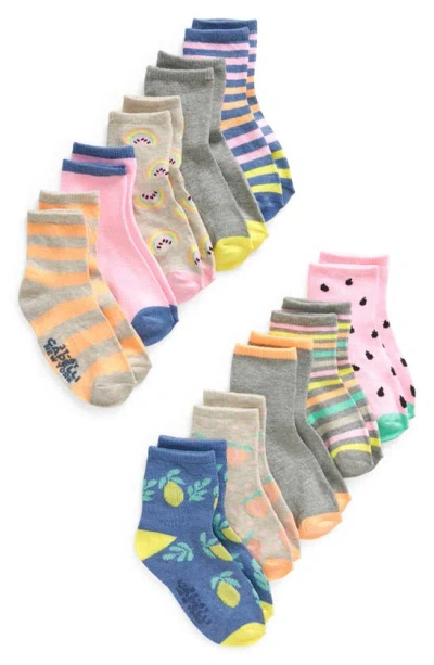 Capelli New York Kids' Assorted 10-pack Crew Socks In Pink Combo