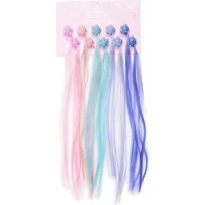 Capelli New York Kids' Assorted 10-pack Daisy Hair Extension Clips In Pink Combo