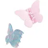 Capelli New York Kids' Assorted 2-pack Butterfly Claw Clips In Lilac