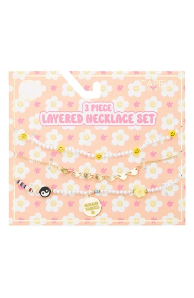 Capelli New York Kids' Assorted 3-pack Necklaces In Yellow Multi